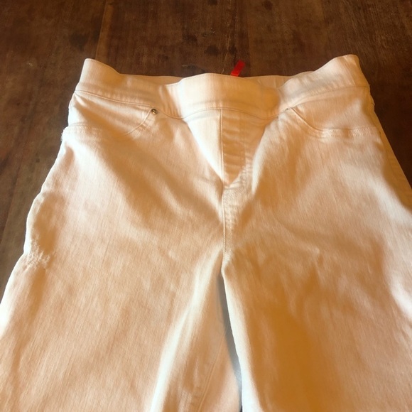 SPANX Jean-ish White Distressed Raw Hem Jeans - Picture 7 of 16